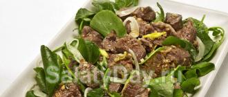 Teplý šalát s hovädzím mäsom a zeleninou: recept s fotografiami Ako uvariť teplý šalát s hovädzím mäsom